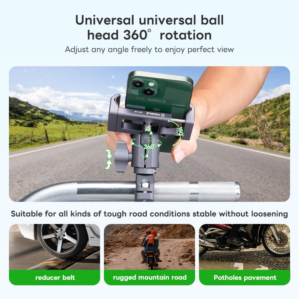 Handlebar clamp setup with double socket arm for versatile positioning