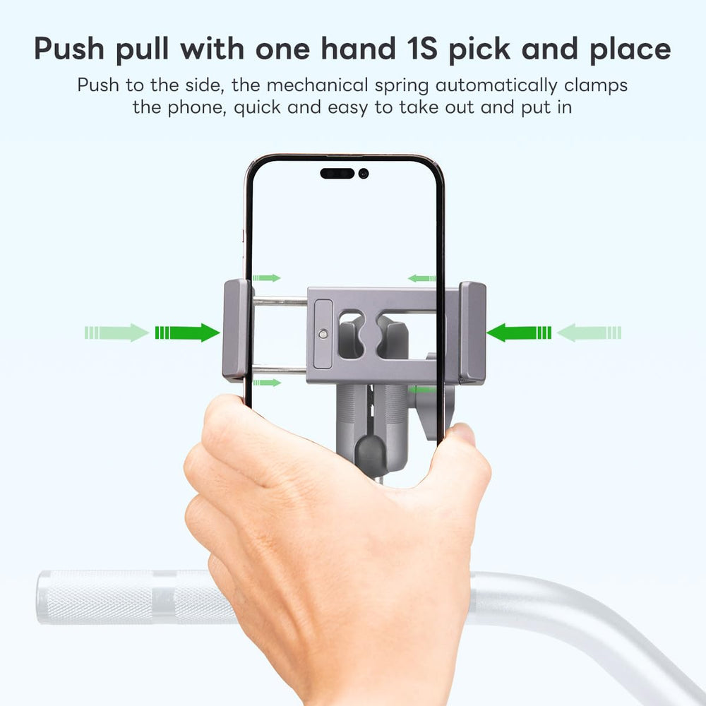 One-handed 1S phone insertion demonstrating quick access on the move