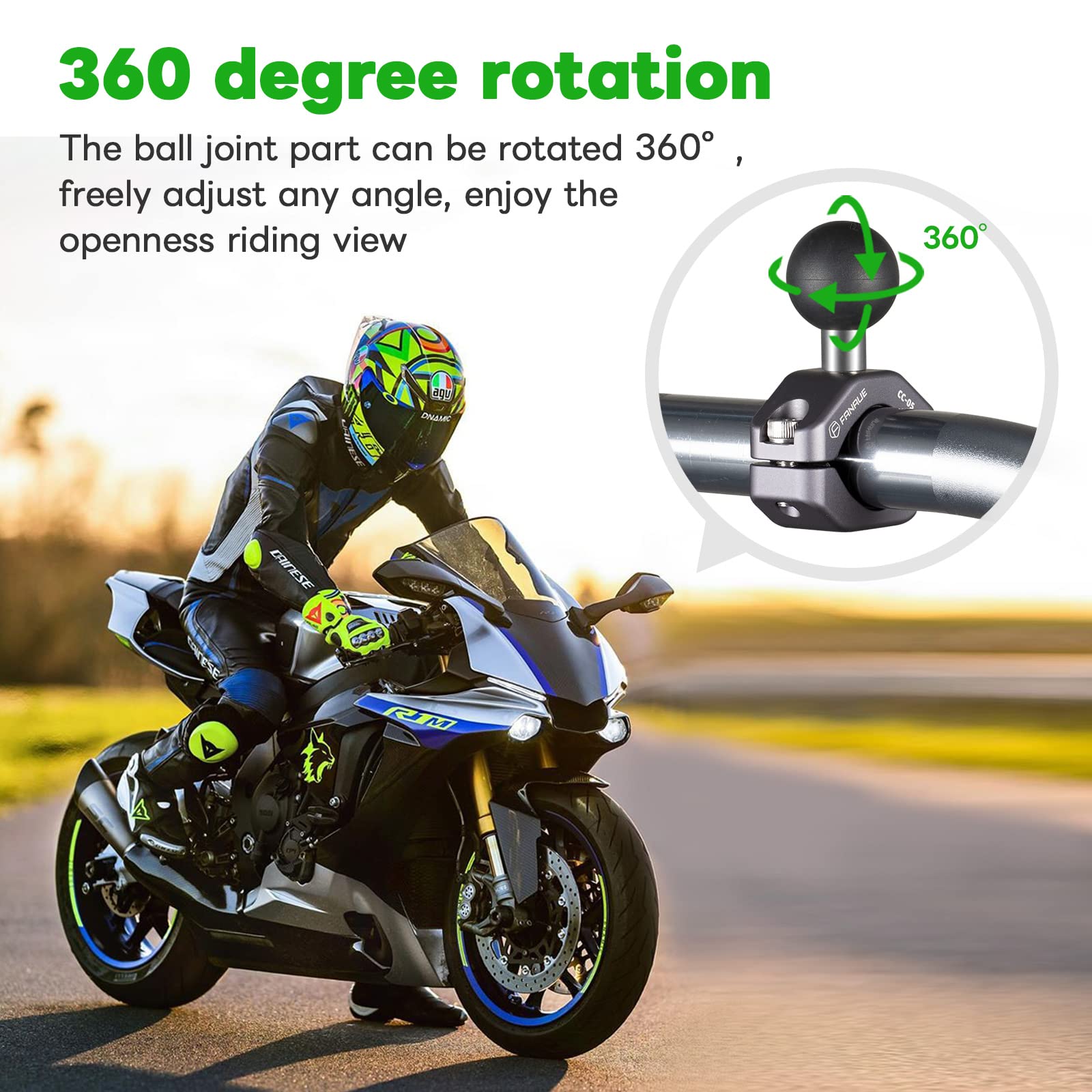 FANAUE aluminum alloy construction with hard anodized finish for long-lasting durability.