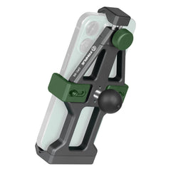 FANAUE motorcycle phone holder with 1-inch ball head rotation for versatile viewing on the go.