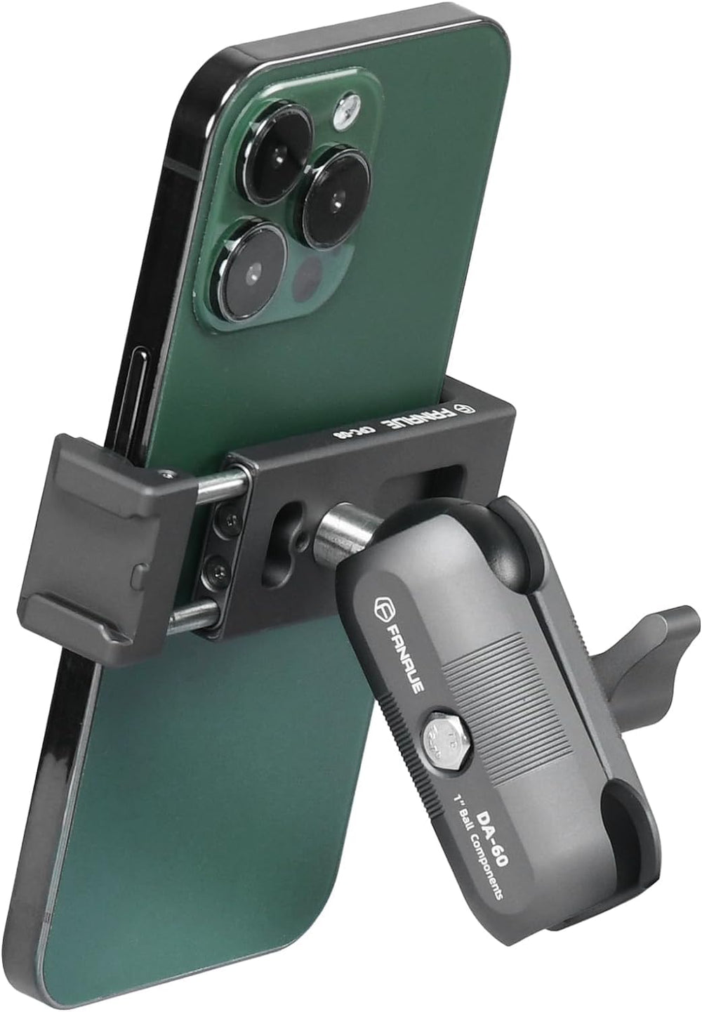 FANAUE bike phone holder with 1-inch ball shows secure mounting and quick access.