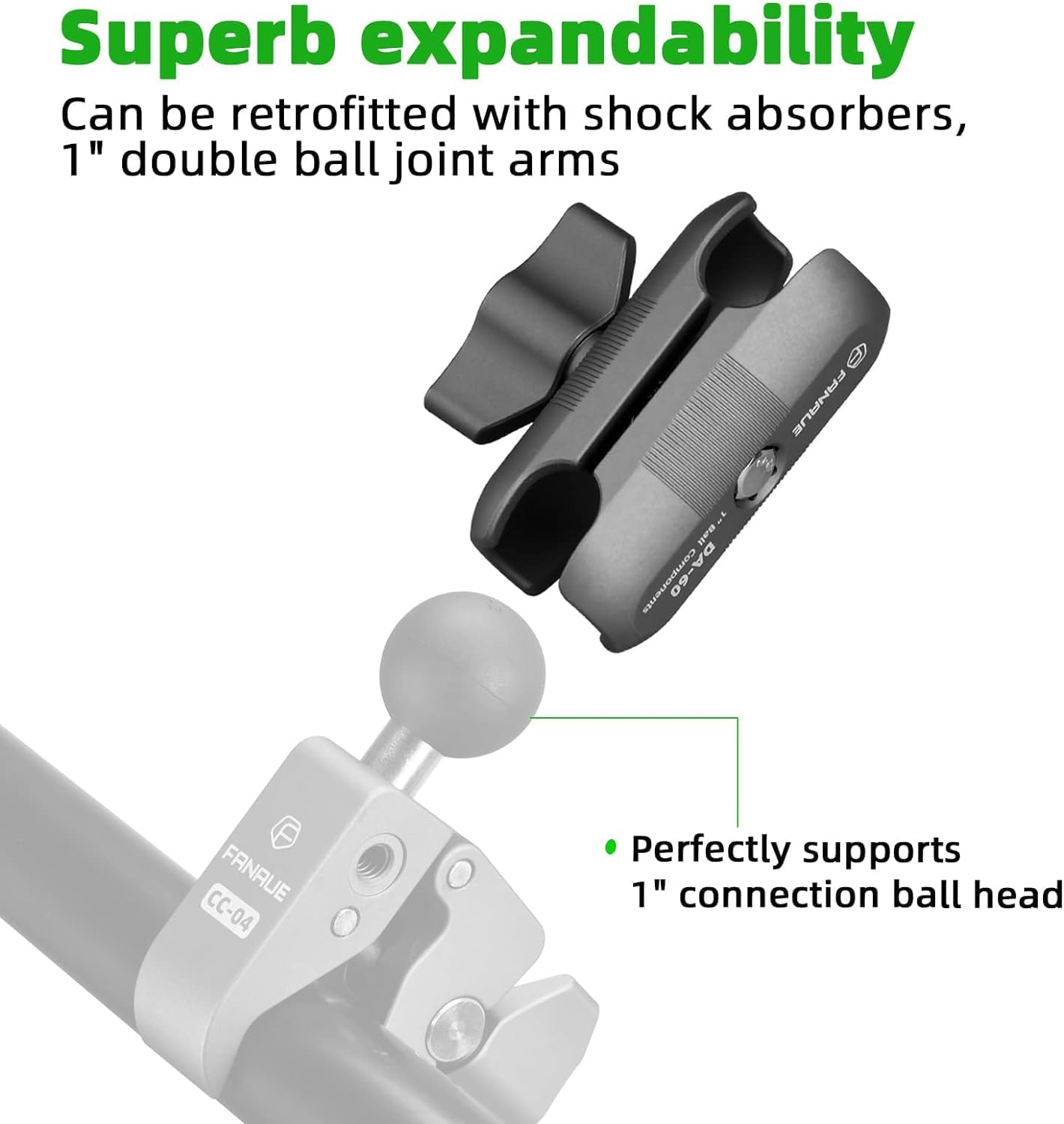 FANAUE anti-shake design minimizes wobble on rough roads.