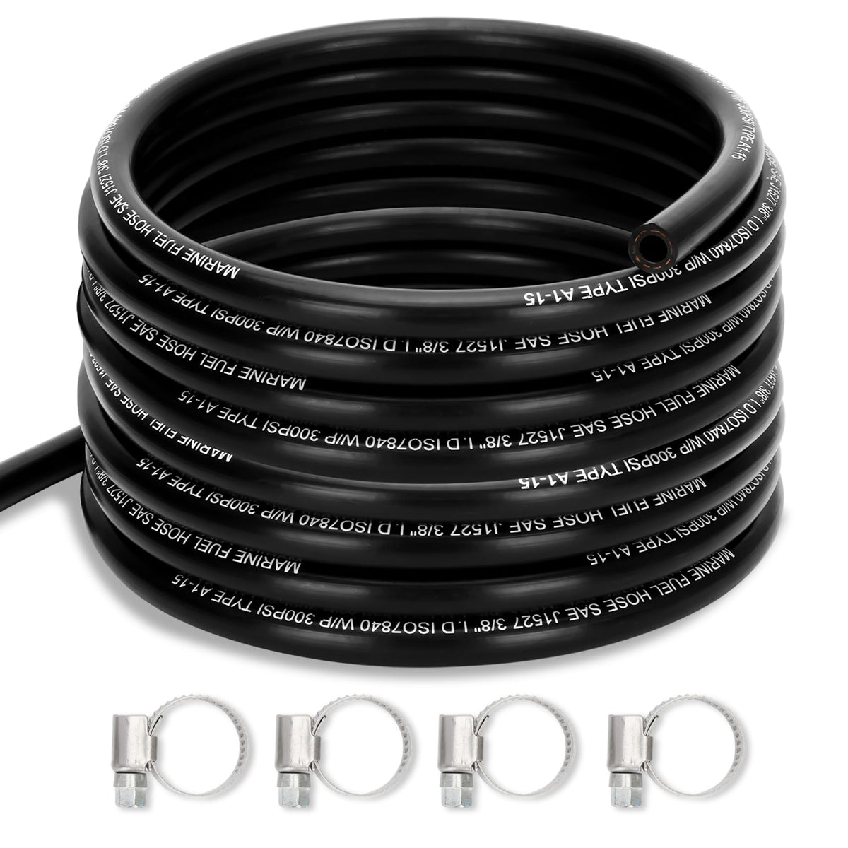 Fancat 3/8 inch marine fuel line hose ready for 25 ft installations and boat use.