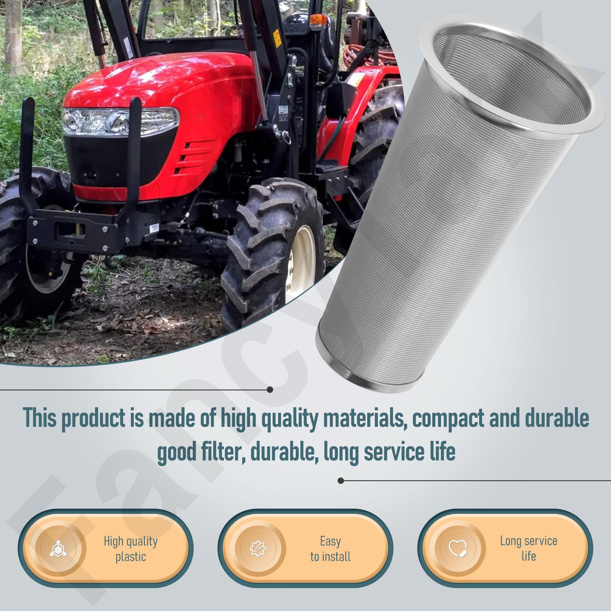 FancyTark cone filter close-up stainless shows corrosion-resistant surface and durable mesh.