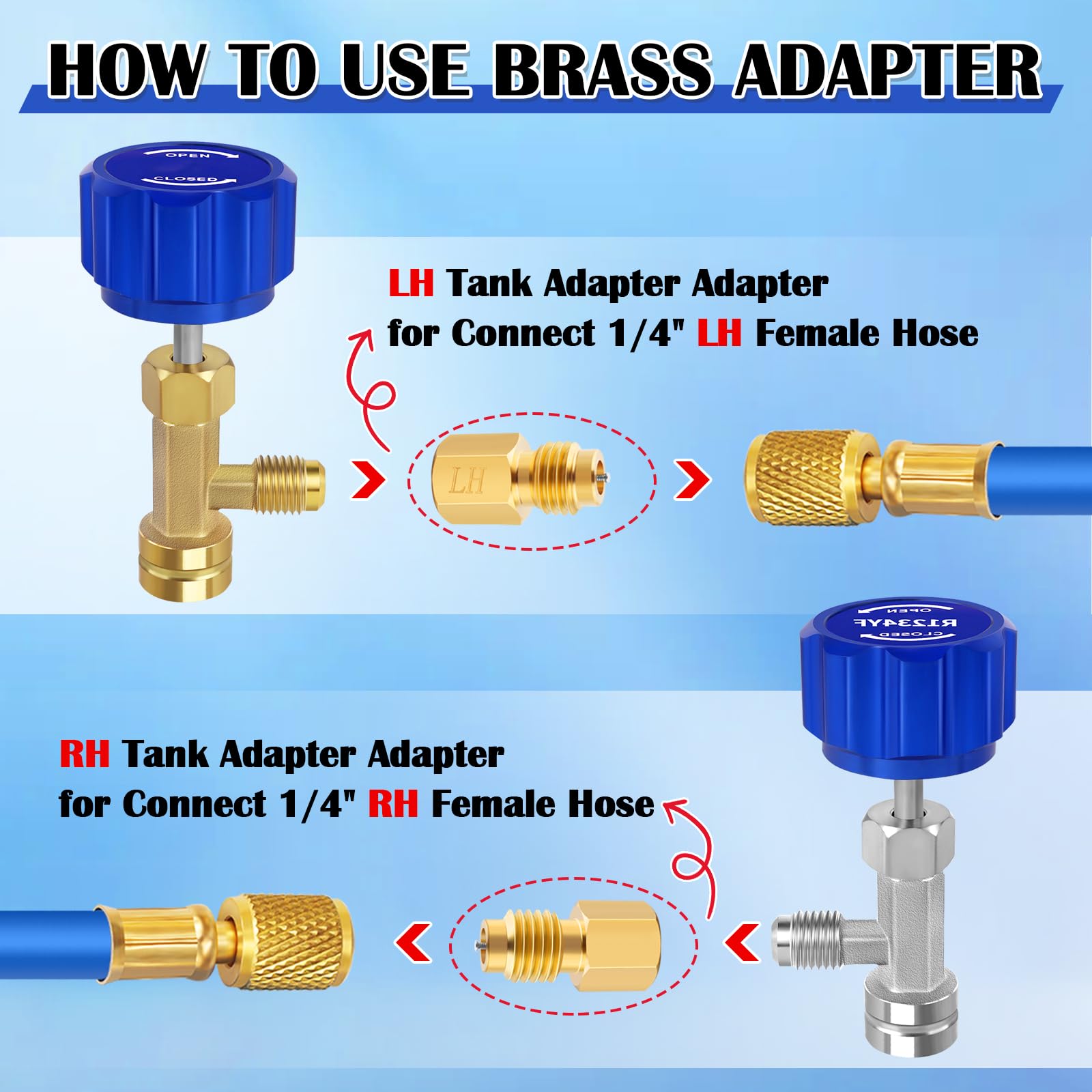 Fanovo brass adapters resist corrosion for durable auto AC work