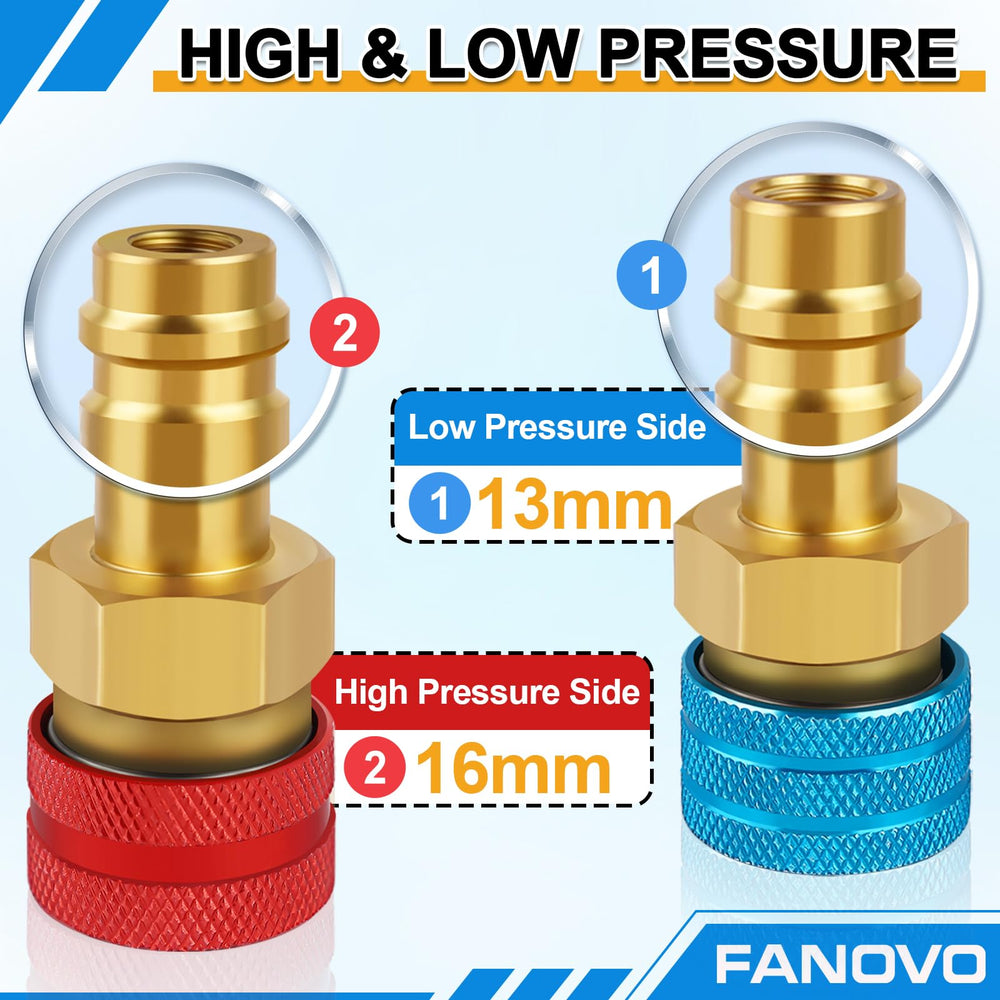 Fanovo brass construction adapter kit withstands corrosion and temperature changes for lasting use.