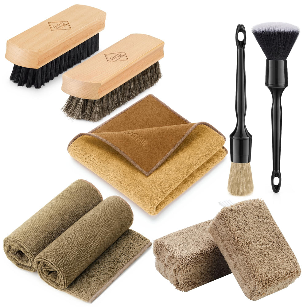 Fantasticlean 9PC detailing kit front view for interior cleaning tasks