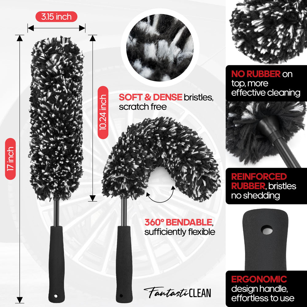 Fantasticlean chenille rim cleaning tape lifting dirt from hard-to-reach spots.