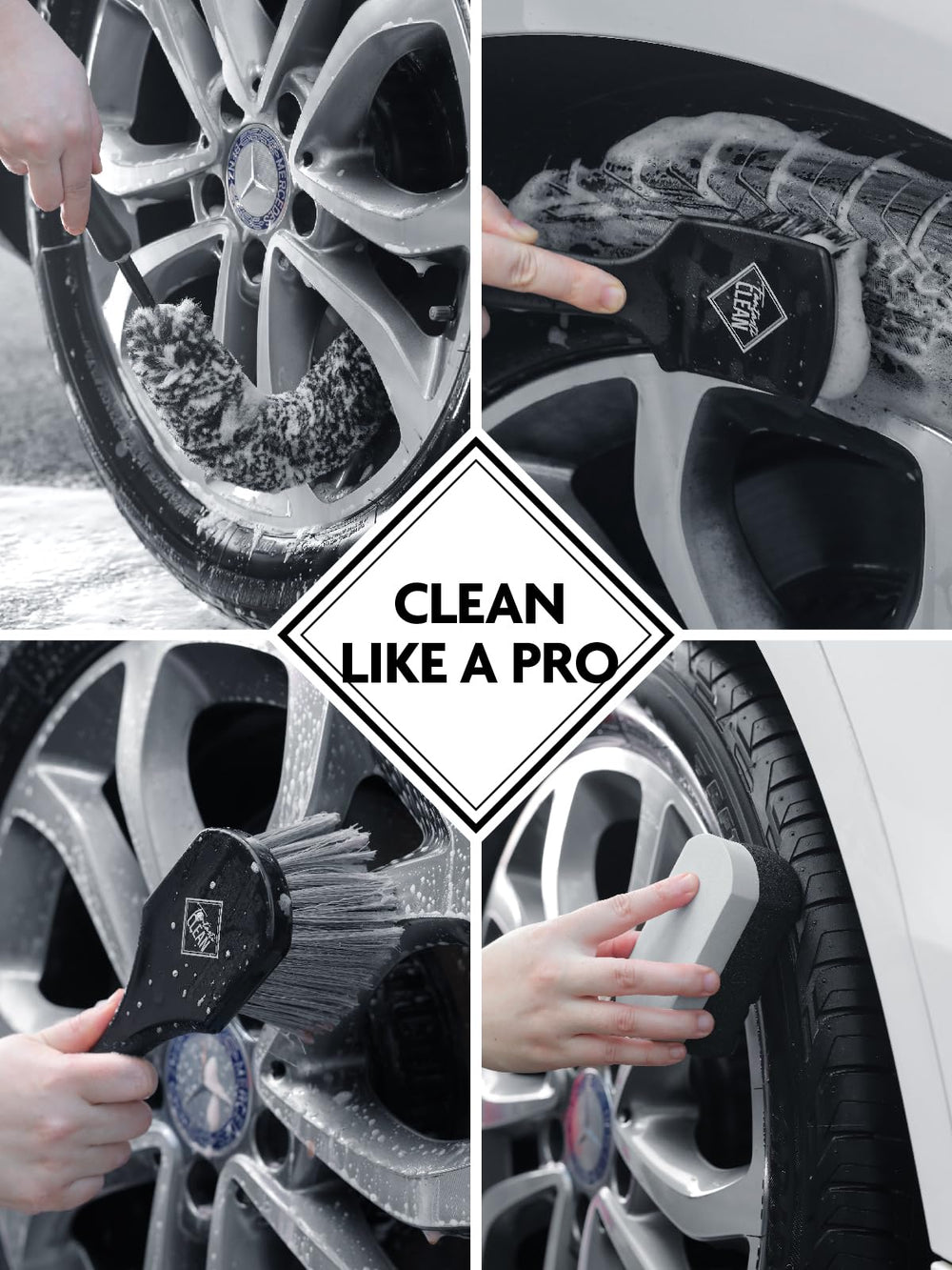 Fantasticlean ergonomic grip handle for comfortable control during scrubbing.
