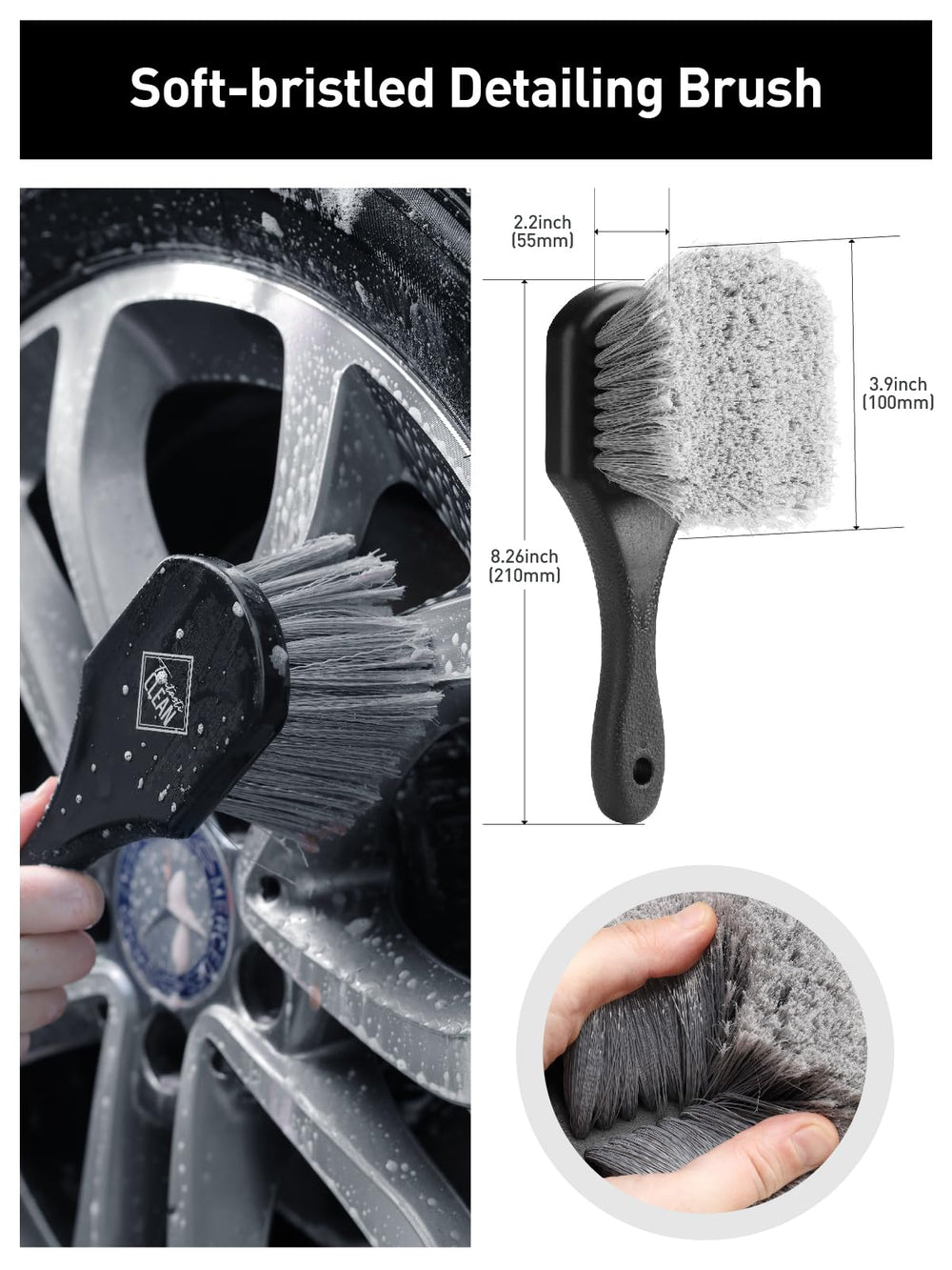 Fantasticlean microfiber detailing pads ready for lint-free wheel cleansing.