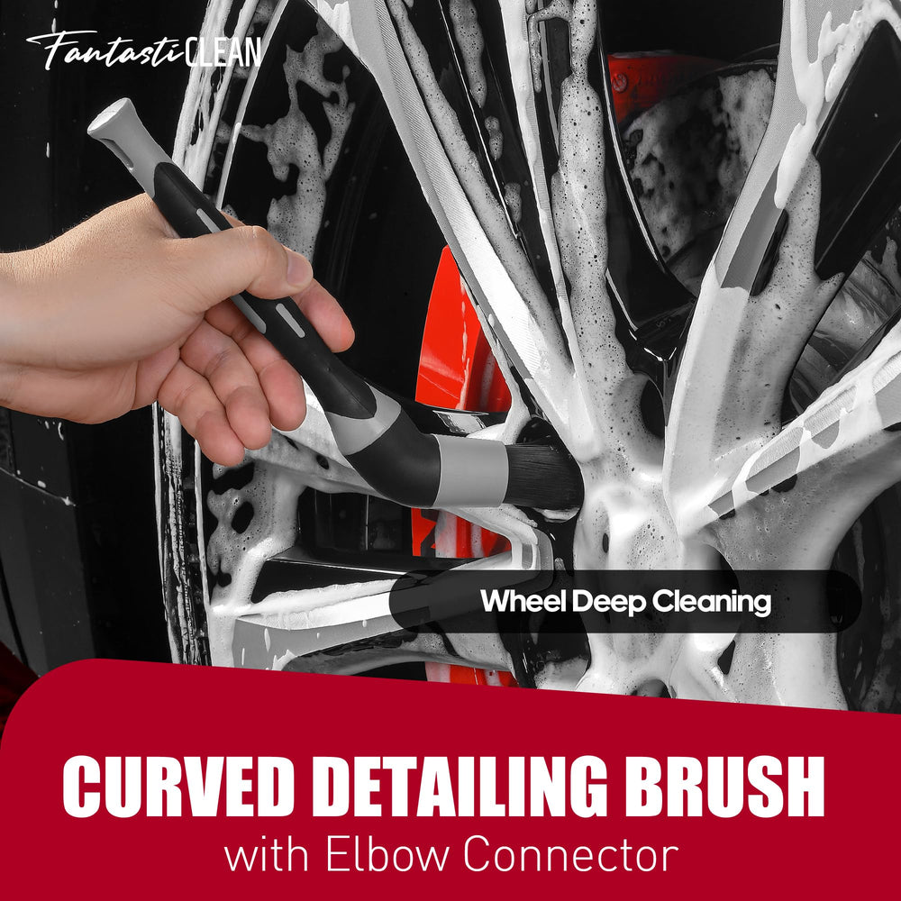 Fantasticlean soft-bristled rim brush providing safe scrubbing on rims.
