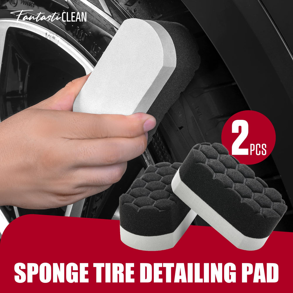 Fantasticlean sponge detailing pads 2-pack for dressing application and finishing.