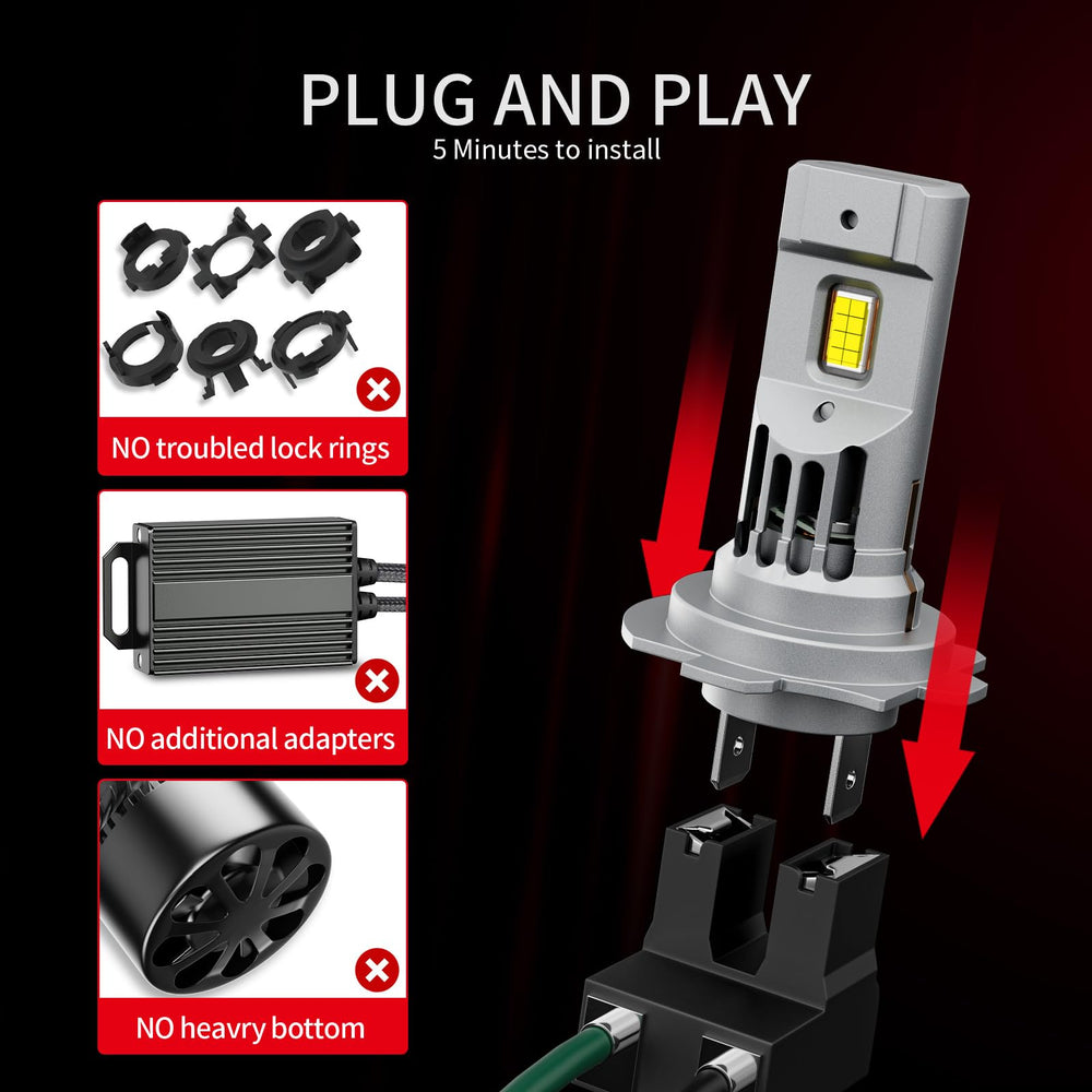 FANTELI H9 bulbs fit 1:1 halogen-size sockets for a seamless upgrade