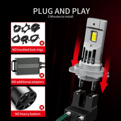 FANTELI H9 bulbs fit 1:1 halogen-size sockets for a seamless upgrade
