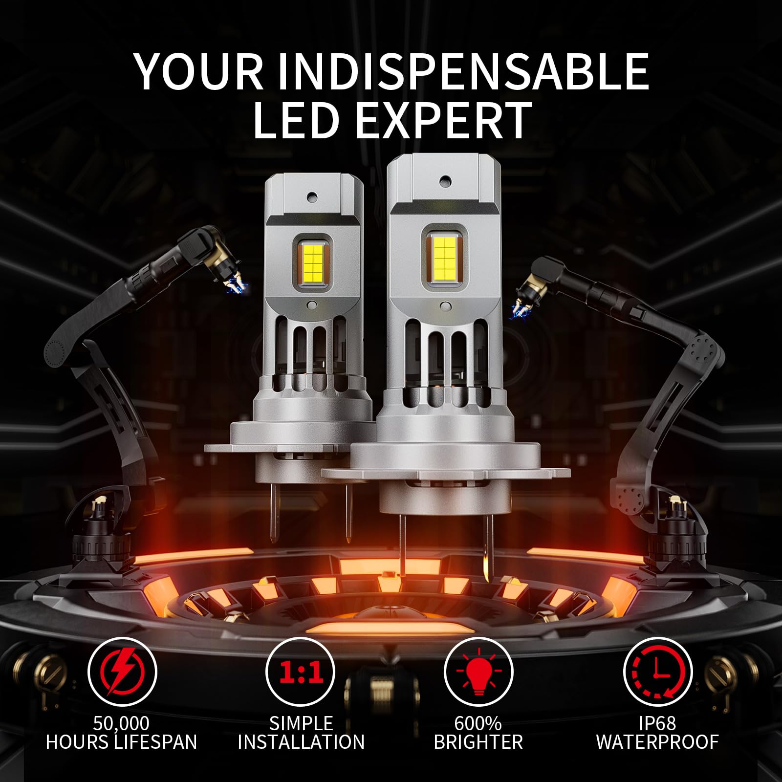 FANTELI H9 bulbs feature non-polarity design for flexible installation