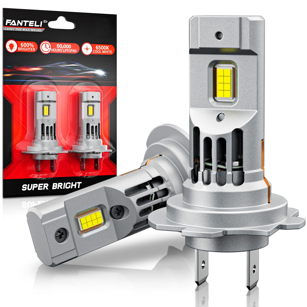 FANTELI light bulbs packaging shows easy plug-and-play installation.