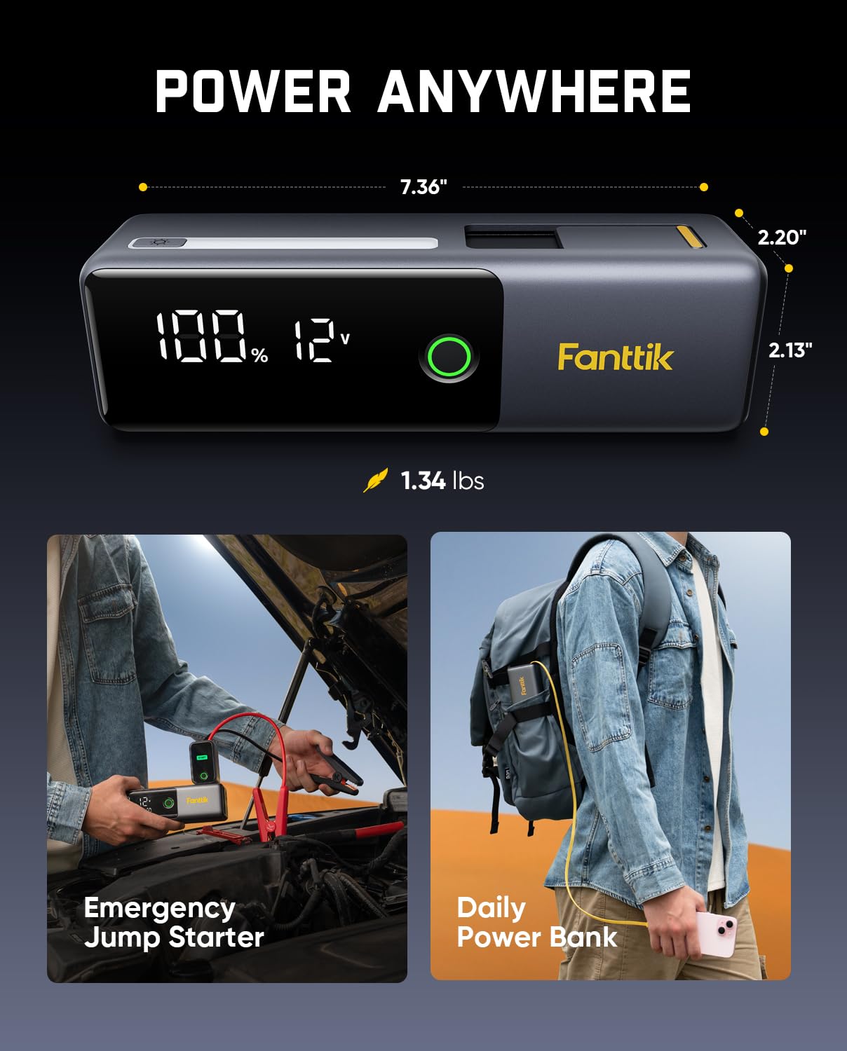 Fanttik Potent T10 retractable cable for quick, cable-free charging
