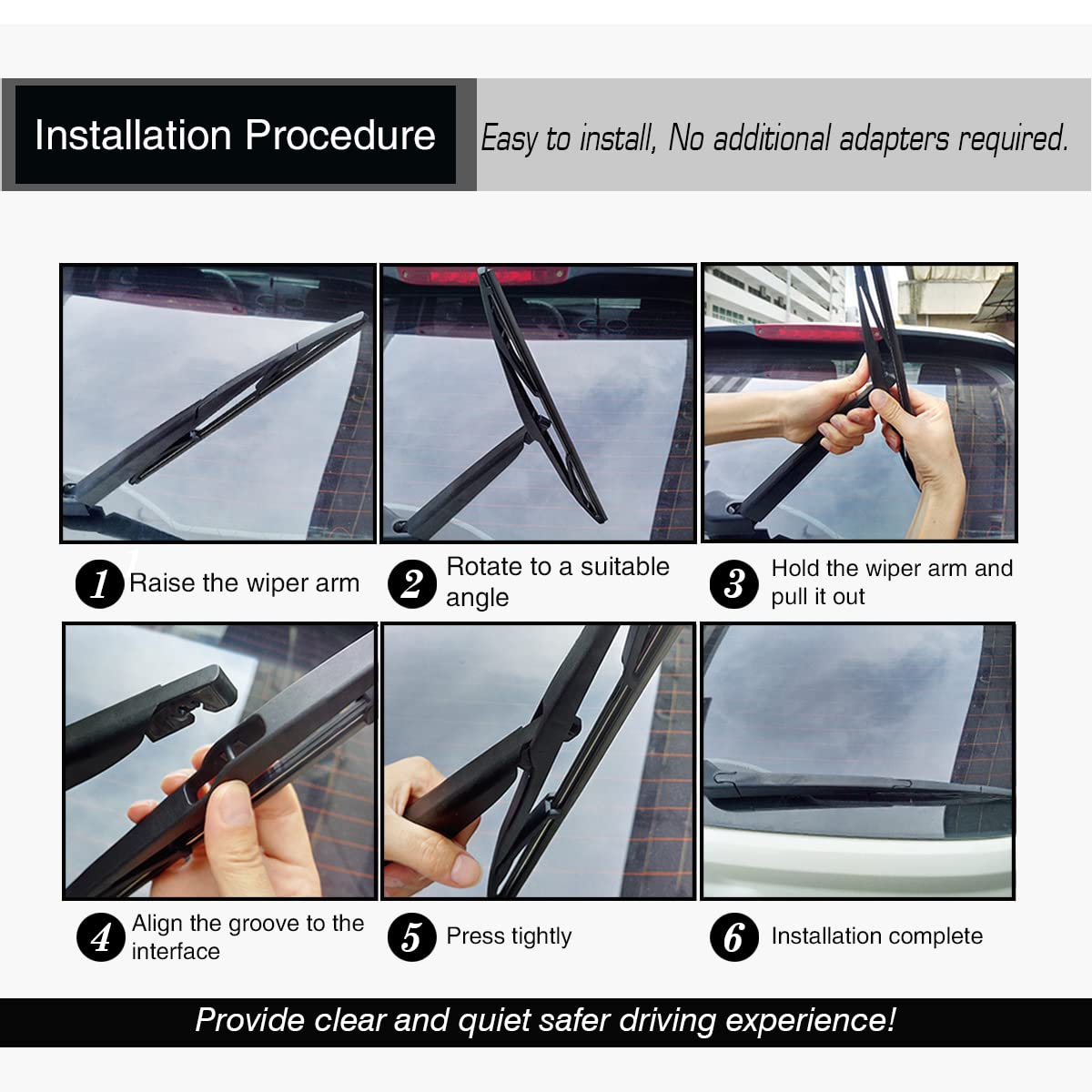 FAPIUO quiet glide minimizes noise during rain driving.
