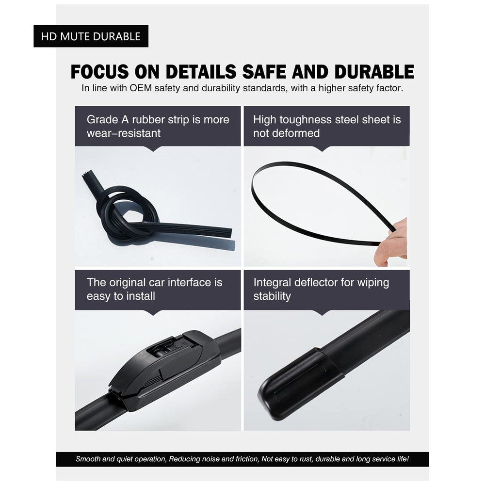 FAPIUO rear wiper 12 inch for rear window visibility in wet conditions
