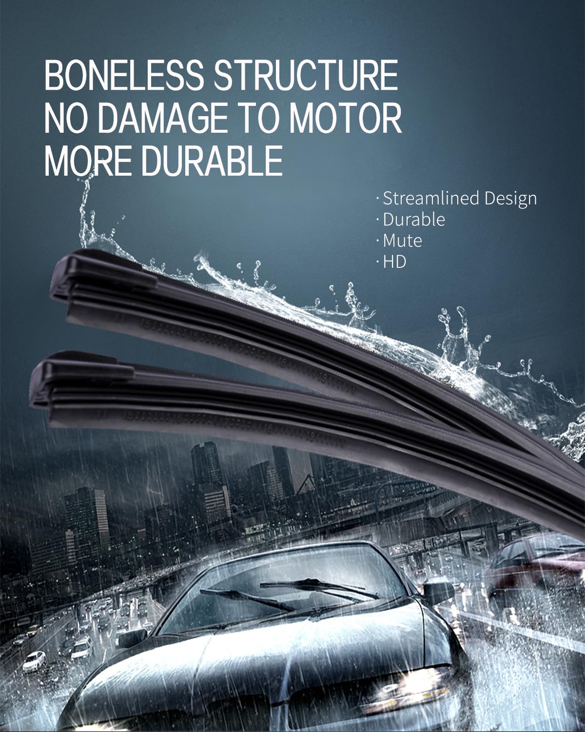 FAPIUO wiper blade edge detail shows durable construction