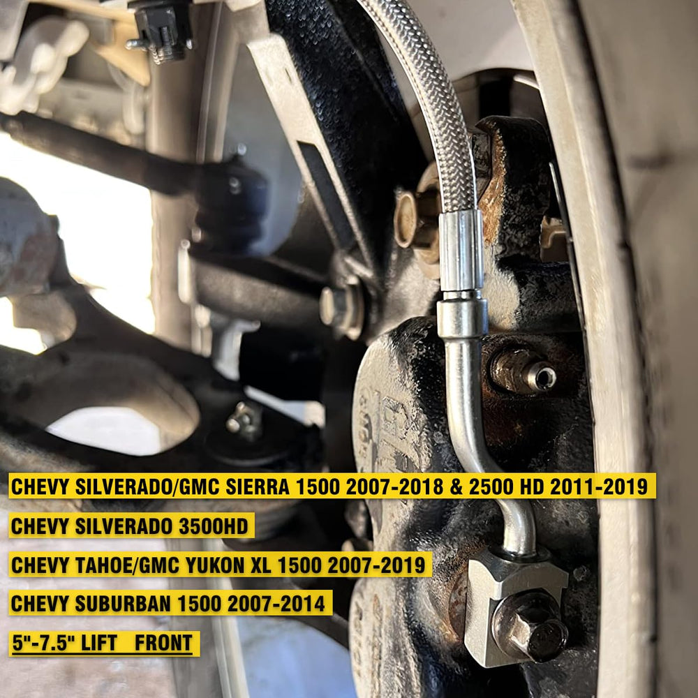FAPO SHOCK brake line for Silverado 2500HD improves durability under heavy use.