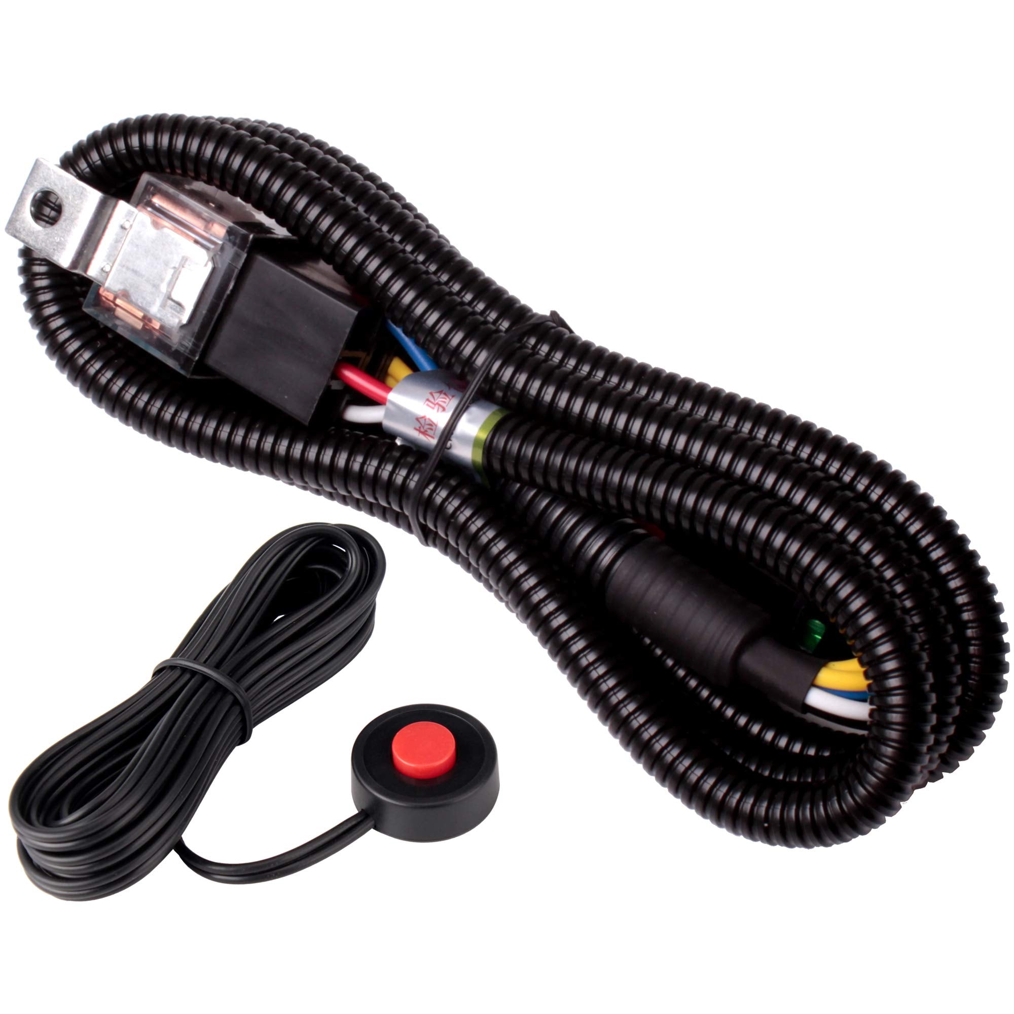 FARBIN 12V car horn relay wiring harness kit: complete solution for reliable under-hood wiring.
