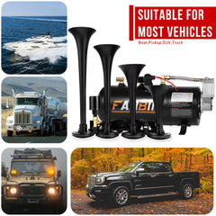 FARBIN 12V maintenance-free air compressor with integrated filter for reliable operation