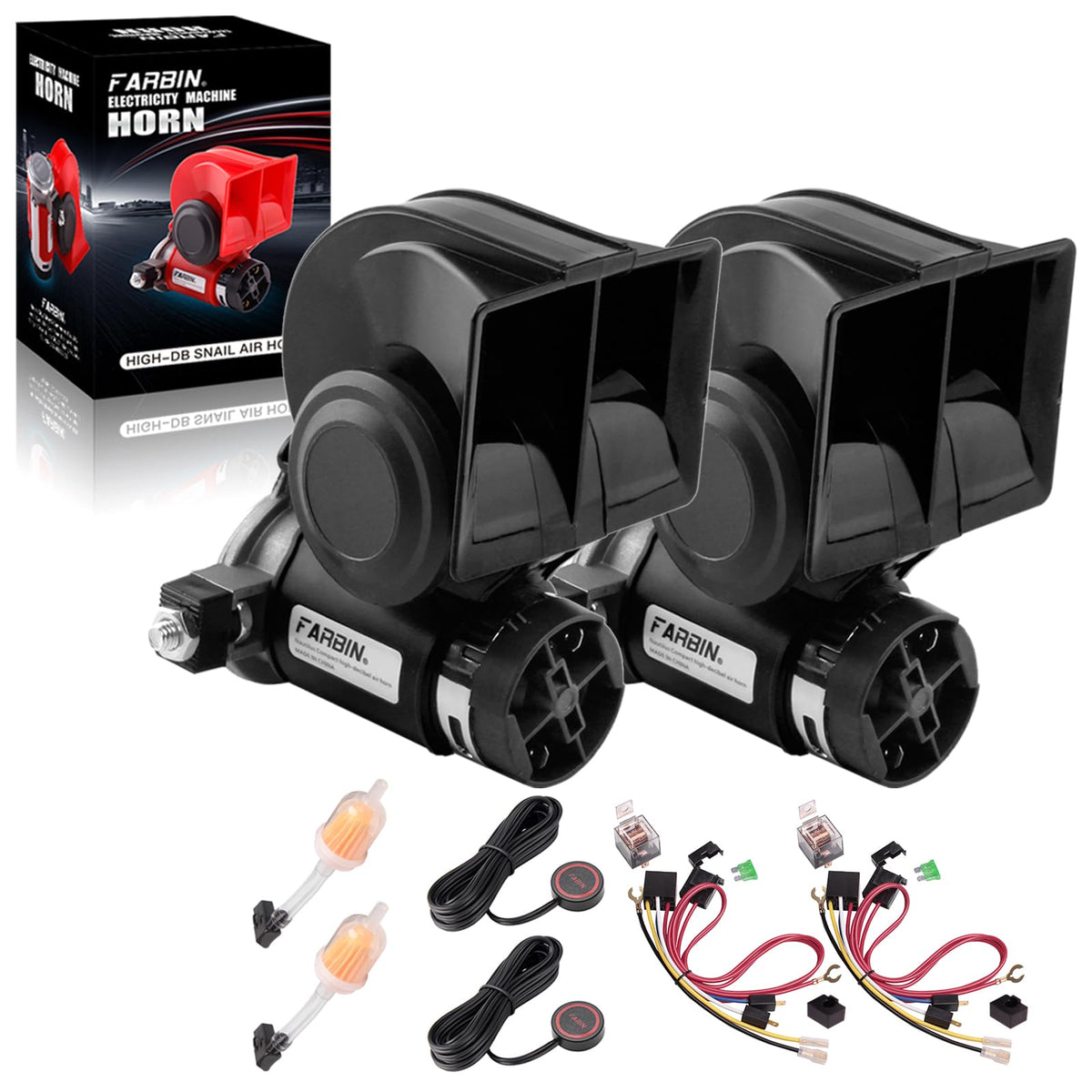 FARBIN air horn for trucks emits 150 dB loud sound for high attention