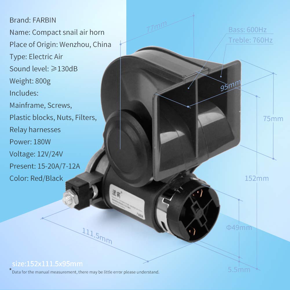 FARBIN durable metal body resists wear in varied temperatures.