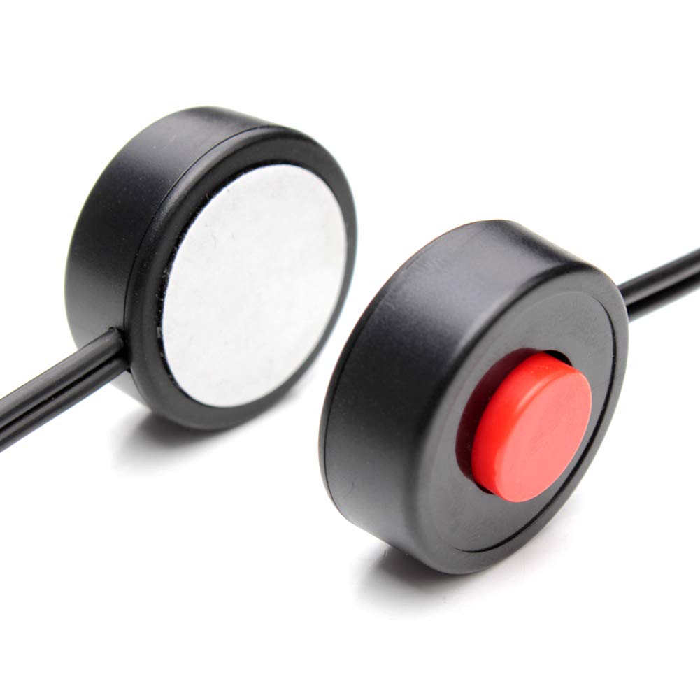 FARBIN simple installation: compact button with adhesive backing for quick mounting.