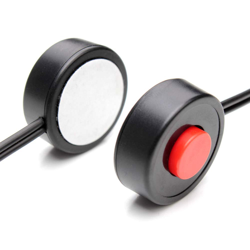 FARBIN simple installation: compact button with adhesive backing for quick mounting.