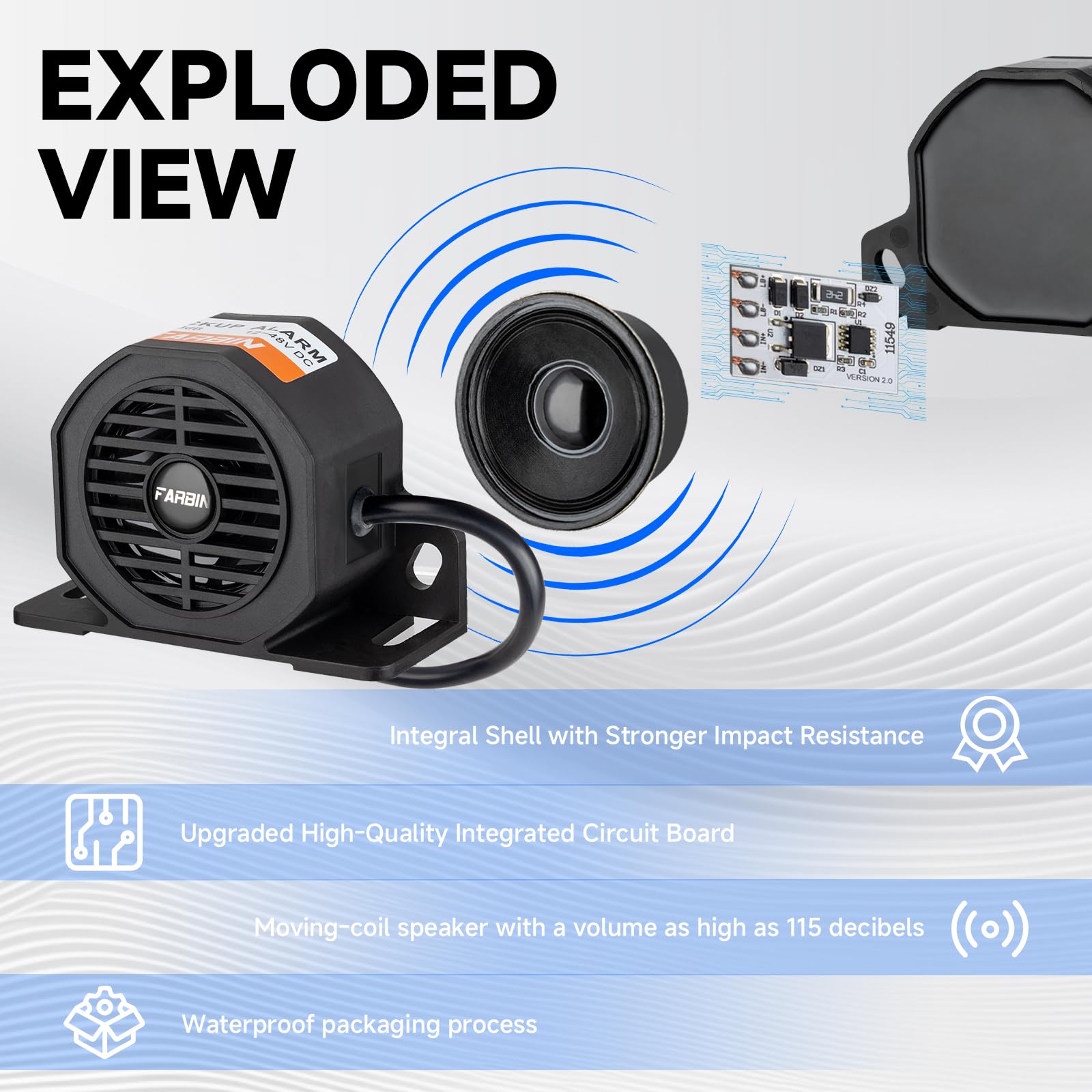 FARBIN anti-polarity protection simplifies installation and prevents wiring mistakes.