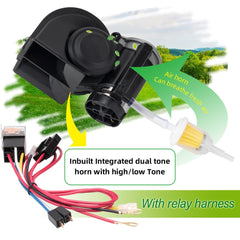 FARBIN train horn compact 12V close-up shows durable, weather-ready design.
