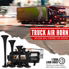 FARBIN train horn kit mounted on a vehicle for loud signaling on the road
