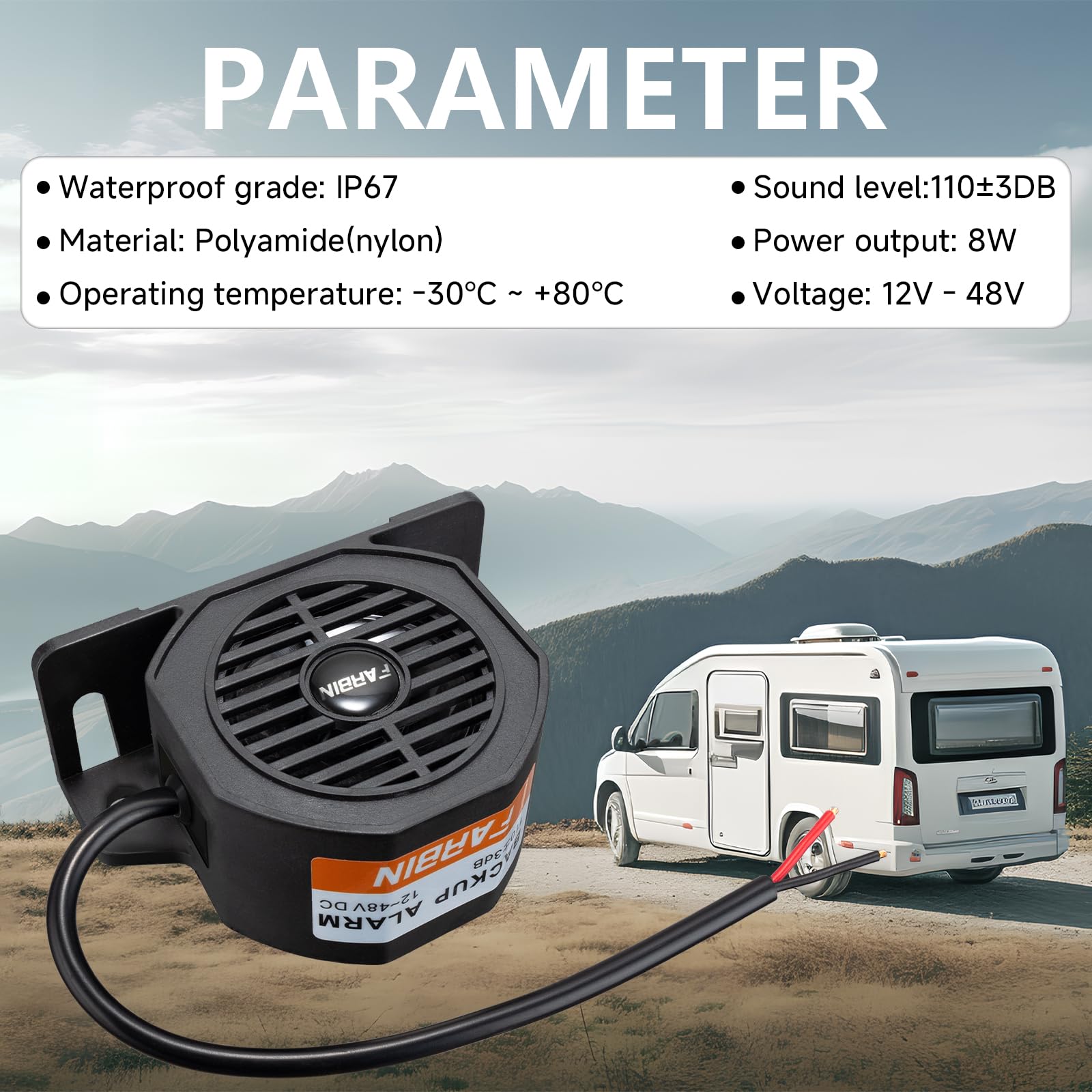 FARBIN waterproof housing IP67 image showing rugged design for harsh weather.