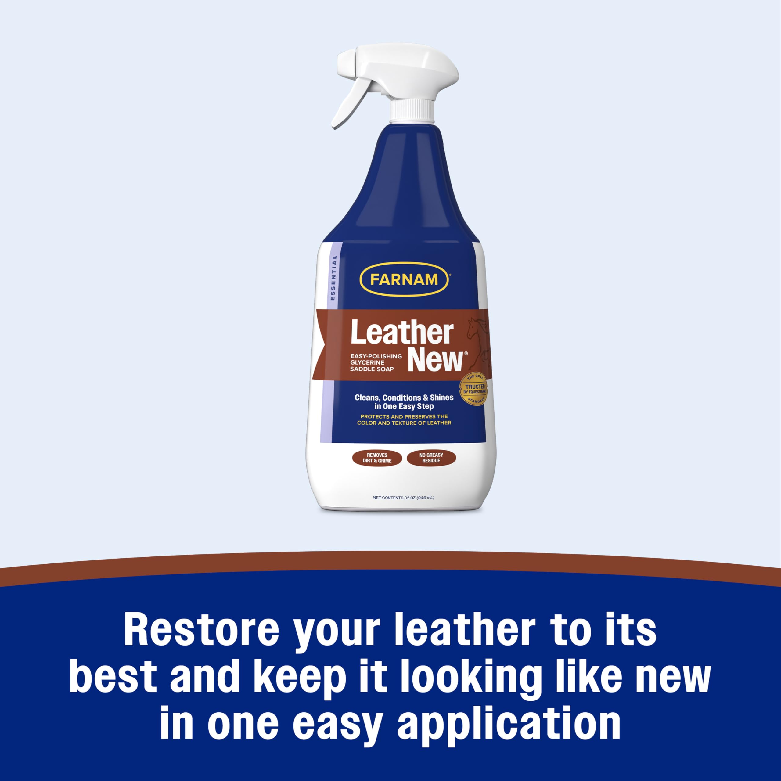 Foam from Farnam Saddle Soap lifting dirt from leather surface.