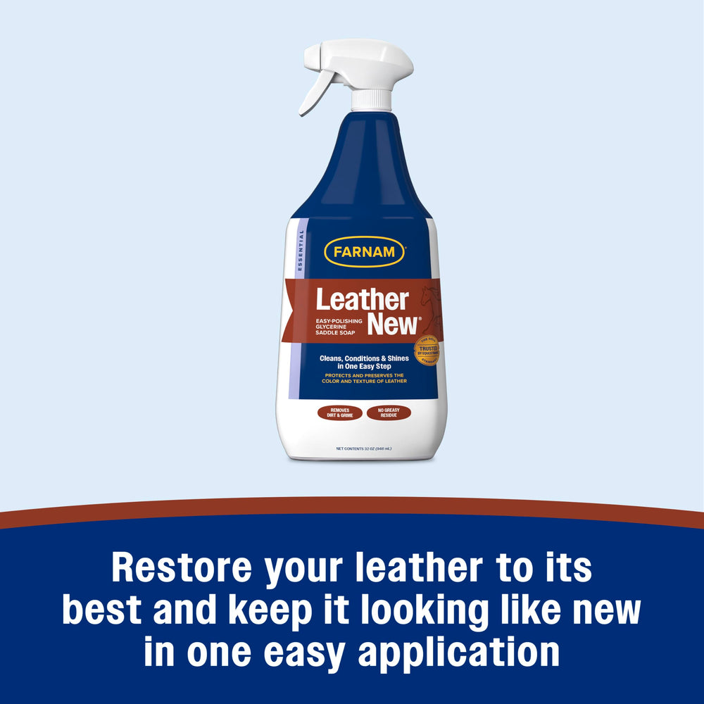 Foam from Farnam Saddle Soap lifting dirt from leather surface.