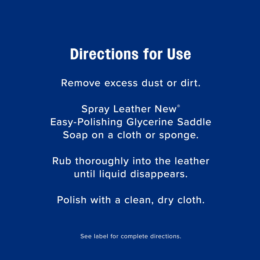 Natural shine and supple feel achieved with Farnam soap on treated leather.