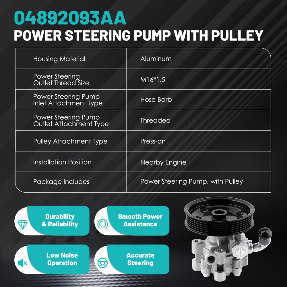 Farrme 04892093AA pump installed on a vehicle showing direct OEM replacement fit