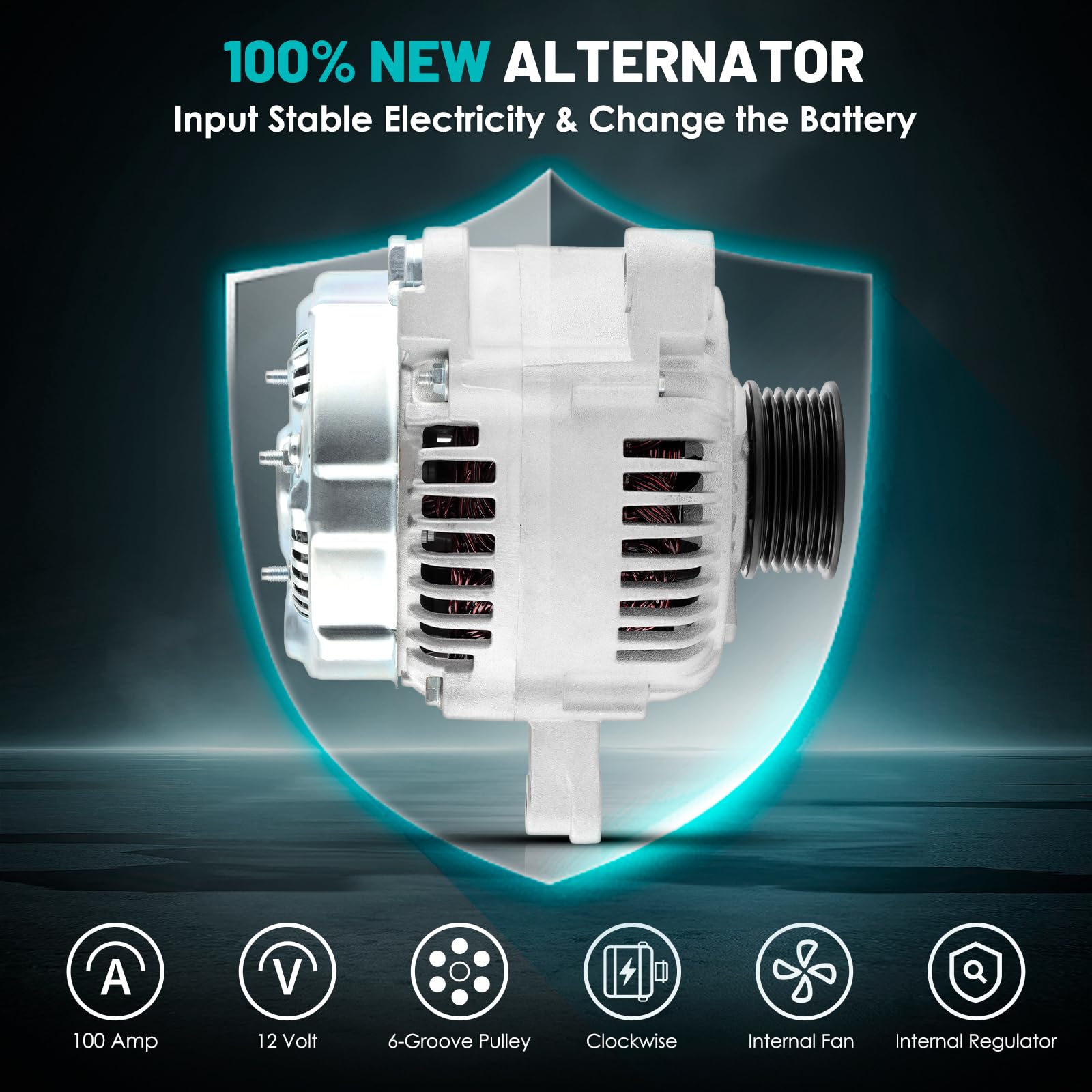Farrme 1012117520 back view highlights internal regulator for stable power.