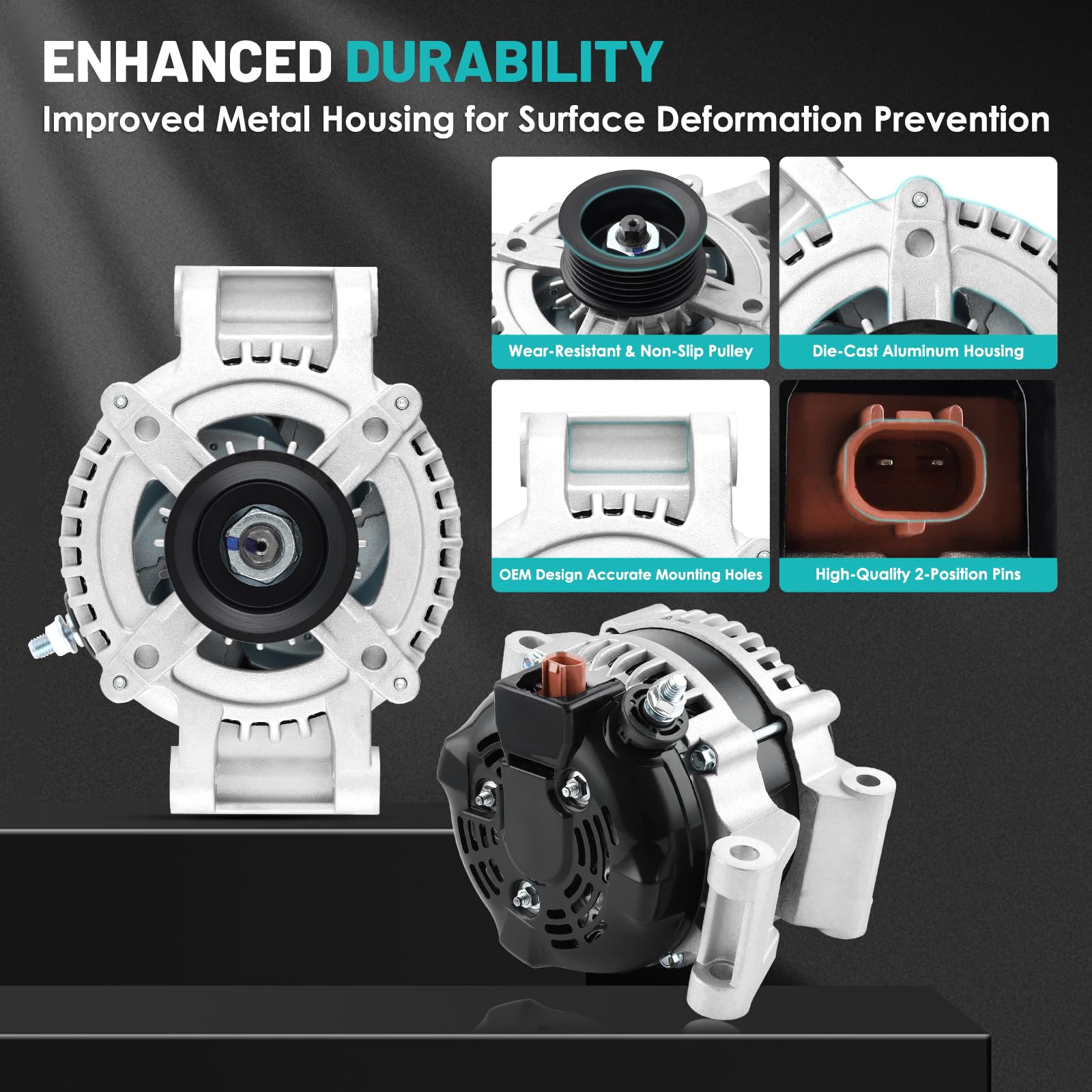 Farrme 13868 alternator heat dissipation enhances durability