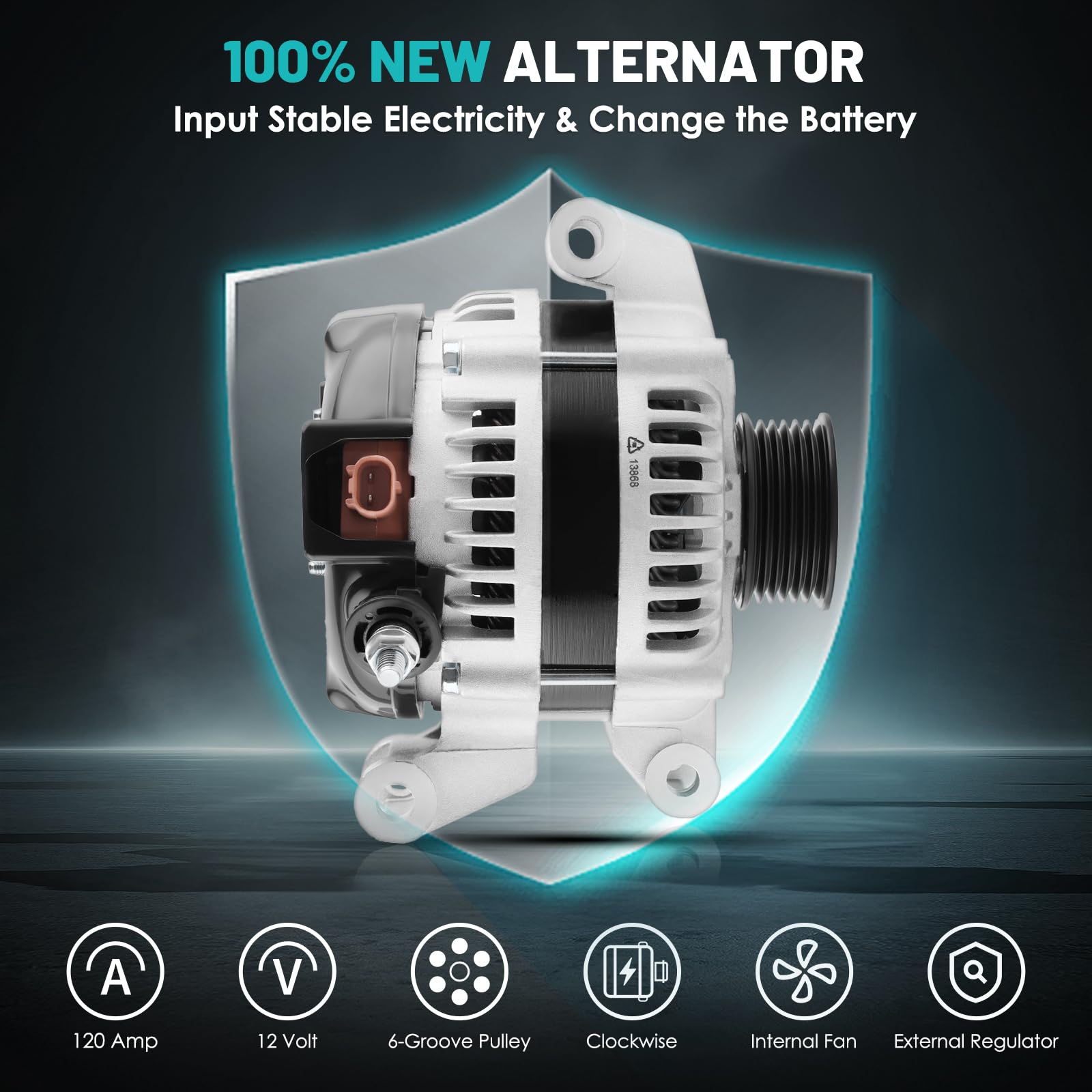 Farrme 13868 alternator pulley detail for efficient power delivery