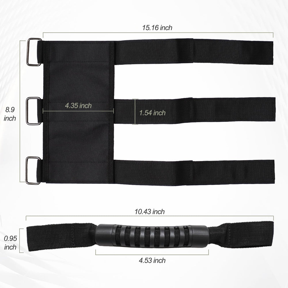 FASIUCHOI grab handles for Jeep rear rollbar deliver convenient seating support for passengers.