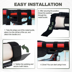 FASIUCHOI reinforced stitching enhances durability for rugged front and rear mounting.