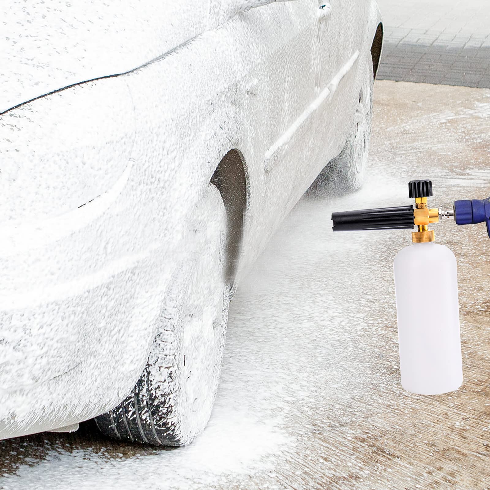Fasmov foam cannon quick-connect 1-4 inch enables fast, secure attachment to your washer.