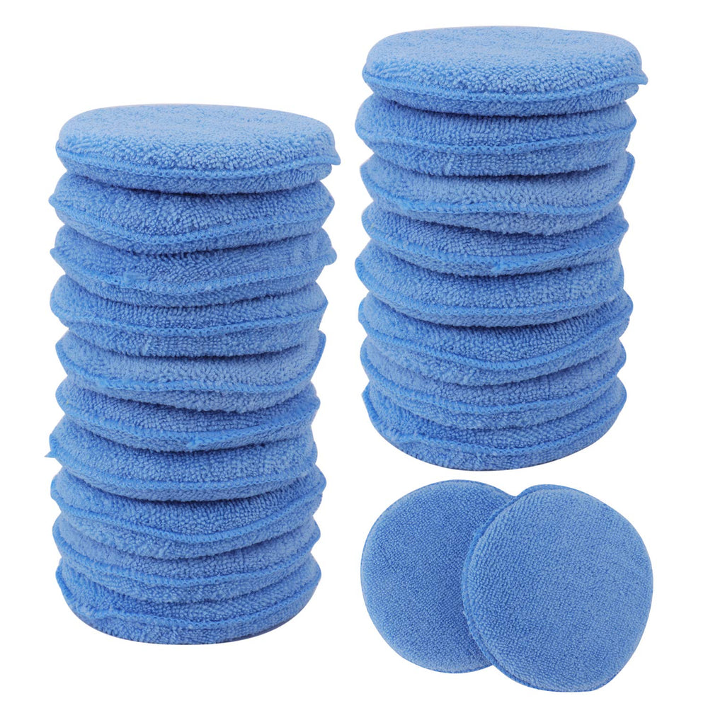 Fasmov microfiber applicator pad 5-inch blue pack for wax application