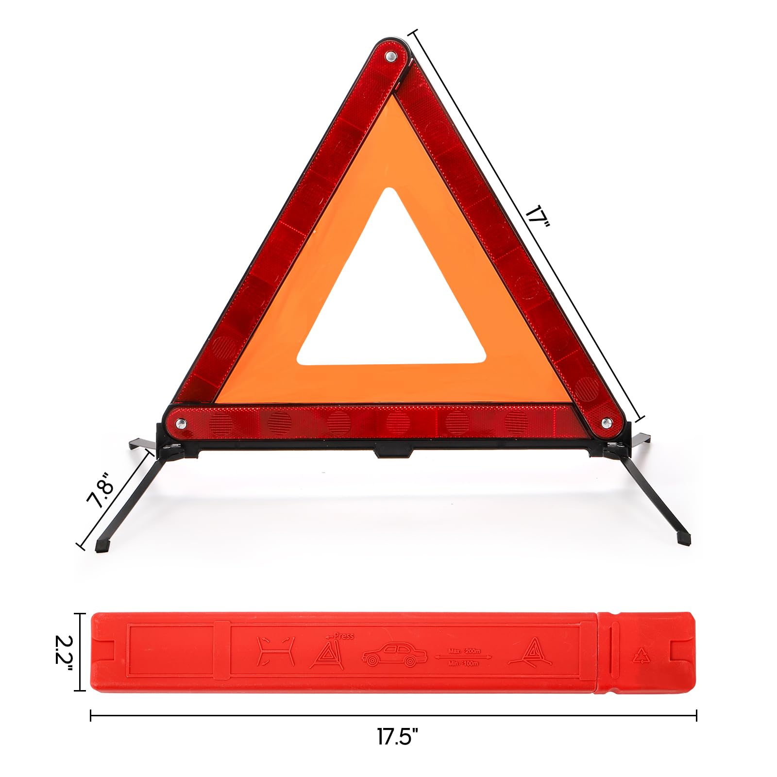Fasmov emergency triangle pack in box for quick storage and access