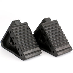 Fasmov wheel chock 2-pack side view promotes stable parking for vehicles.