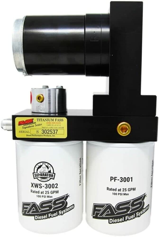 FASS PF-3001 144-micron particulate filter reduces cavitation and smooths flow.