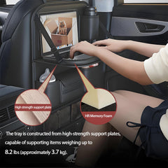 FASTAGEI premium PU leather kick mats protect seats and wipe clean easily.